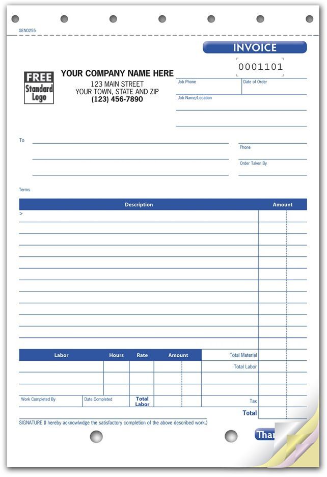 Work Orders or Invoices with Labor Cost