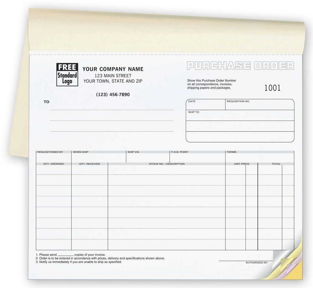 91B - Custom Printed Purchase Order Books