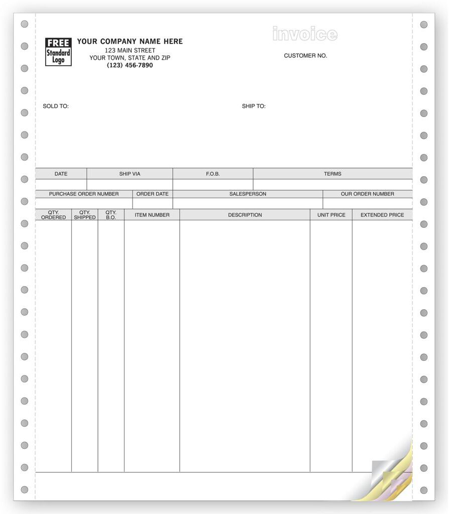 9044 - General Continuous Invoice, Personalized