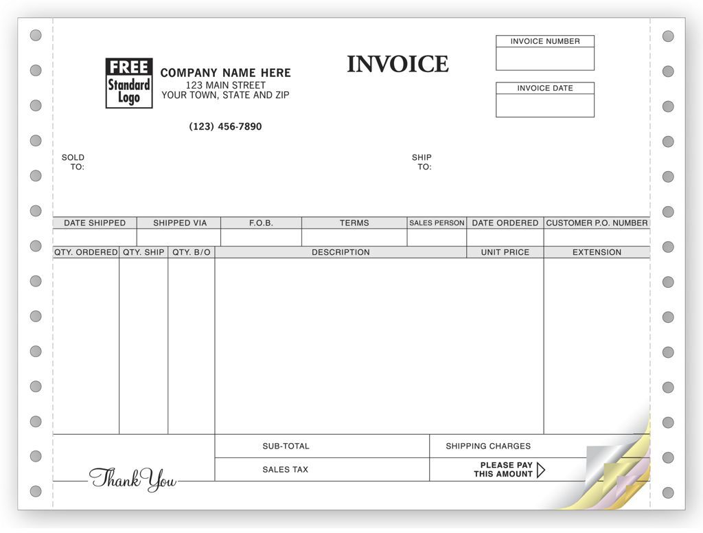 9049 - General Dot Matrix Invoice