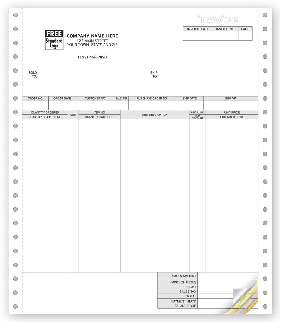 9138 - RealWorld Compatible General Continuous Invoice