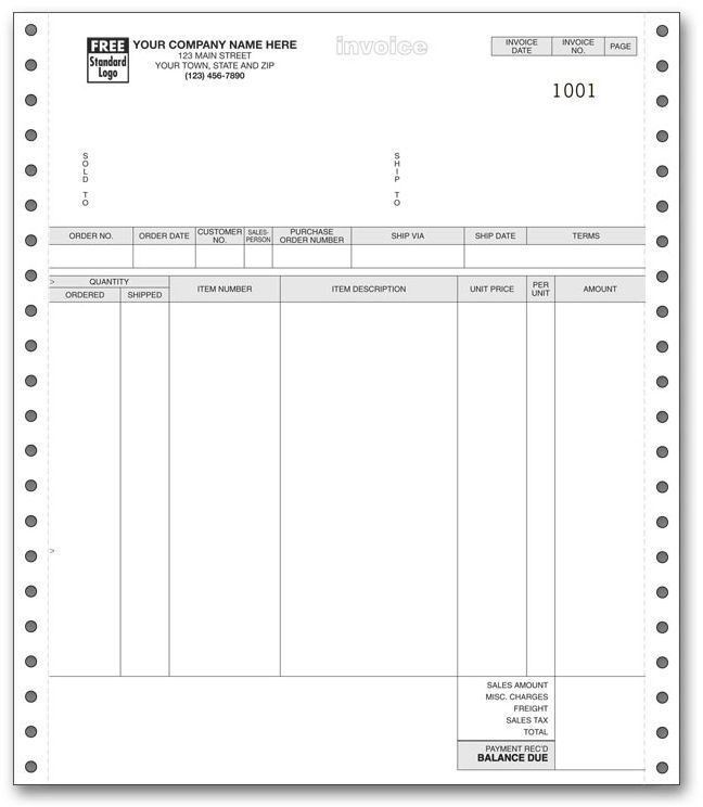 Continuous Invoices | RealWorld Compatible Invoices