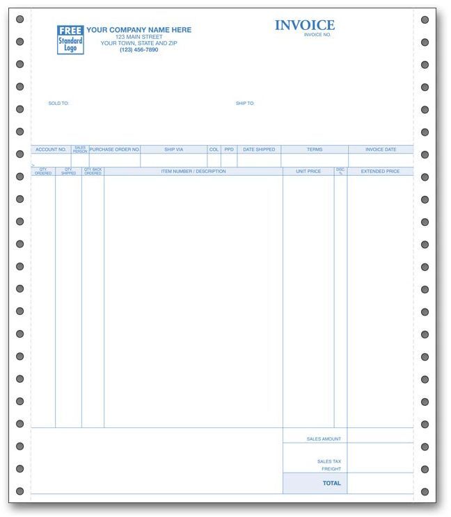 13386 - Continuous Redwing® Compatible Invoices