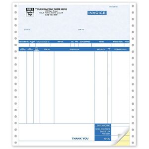 9041G - General Continuous Invoices - Parchment Background