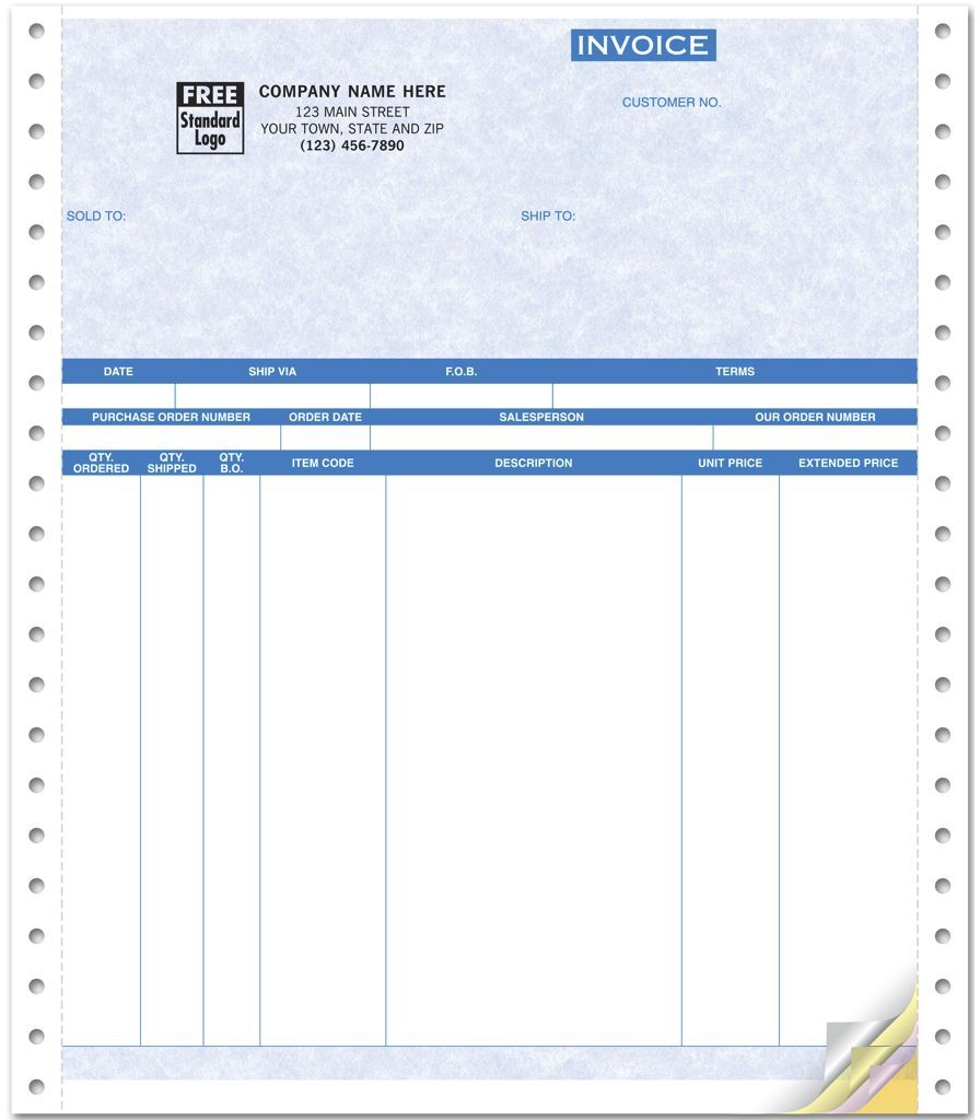 9044G - ACCPAC Continuous Invoices - Parchment Color Background