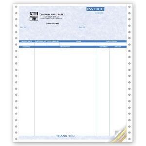 9059G - Continuous Invoices - Four Columns