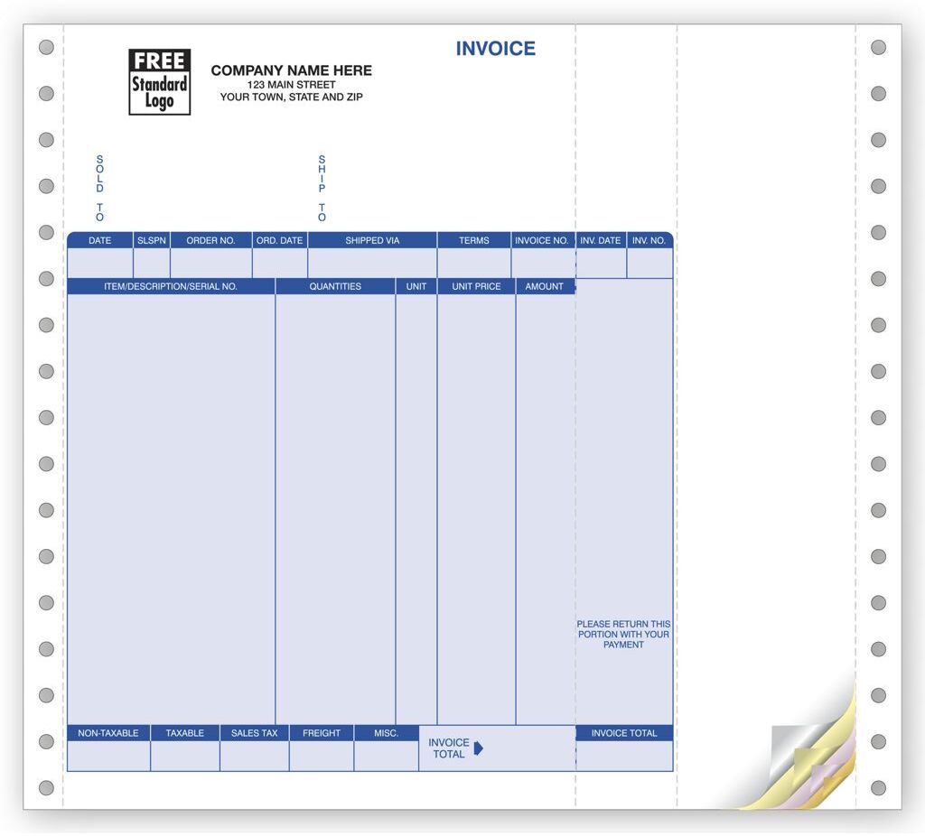 Classic Invoices for Dot Matrix Printers