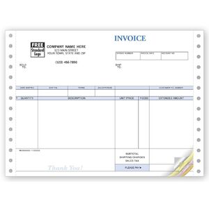 9206 - Compact Continuous Invoice, 4-Part