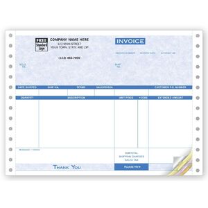 9206G - Compact Dot Matrix Invoices - Parchment Color Background