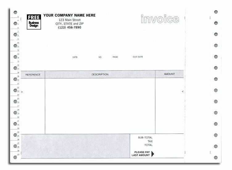 Custom Continuous Non Inventory Invoice Custom Continuous Non Inventory Invoice