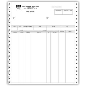 9319 - Triplicate Invoices for Peachtree - Continuous Format