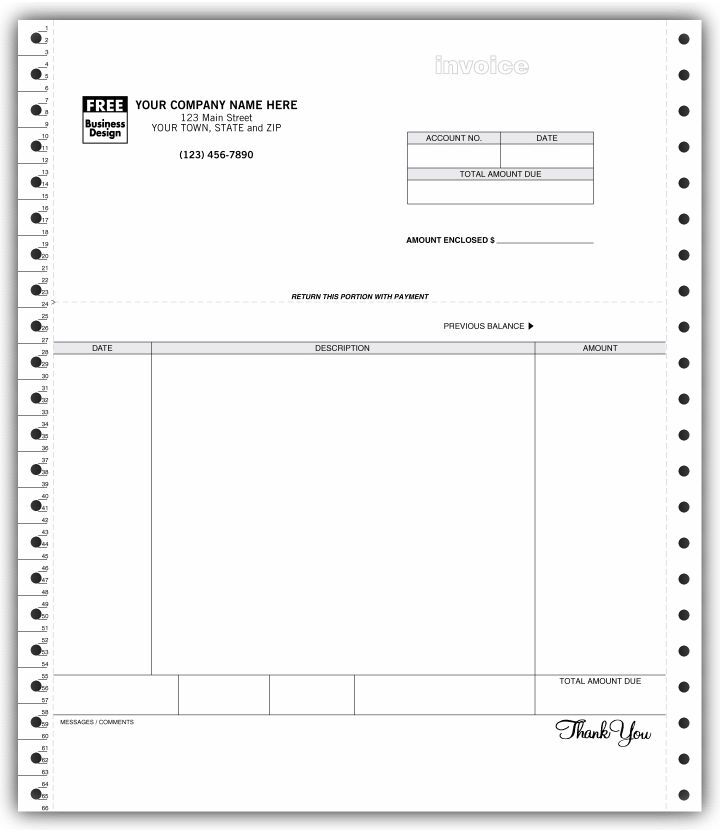 Continuous Computer Laser/Inkjet Invoices