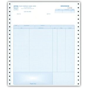 12508 - General Continuous Invoices, Triplicate