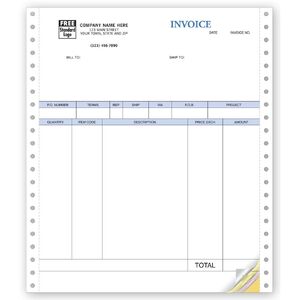 13051A - Continuous QuickBooks® Product Invoices - Quadruplicate - No Packing Slip