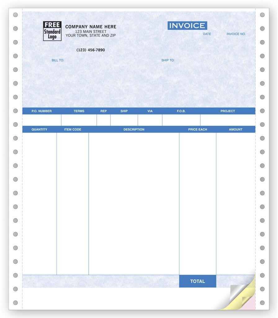 13051G - Continuous QuickBooks® Product Invoices