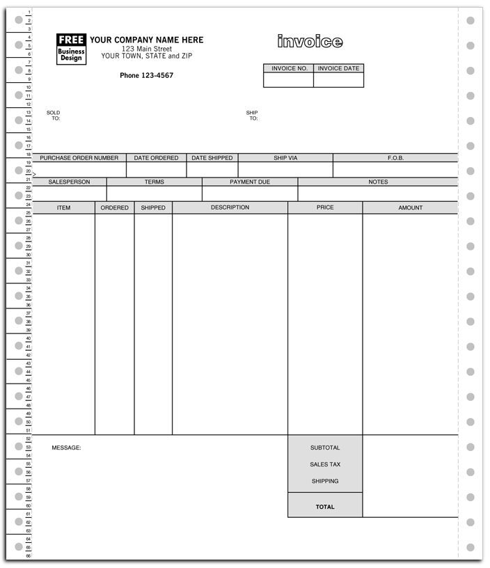 13190 - Continuous Inventory Invoices for One-Write Plus Software