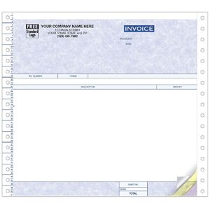 40095G - General Continuous Invoices - Short Format, Parchment Background Color 