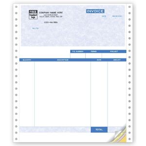 13050G - QuickBooks® Service Invoices for Pin Fed Printer