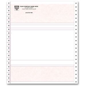 13702G - Triplicate Multi-Use Business Forms for Pin Feed Printers