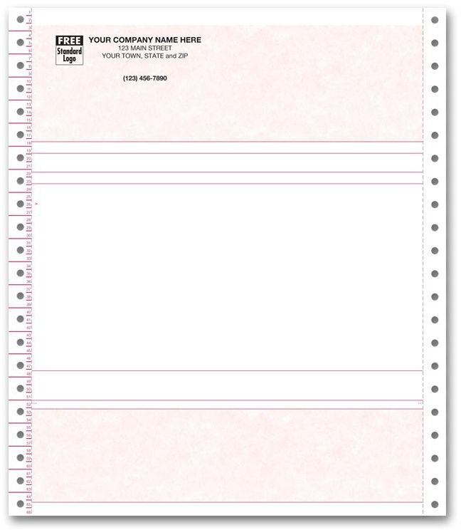 13702G - Triplicate Multi-Use Business Forms for Pin Feed Printers