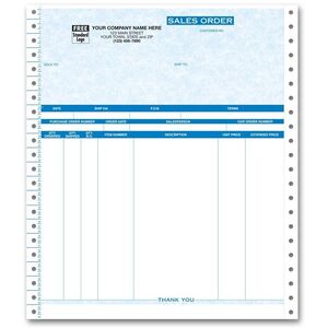 9057G - Custom Printed Continuous Sales Orders, 5-Part