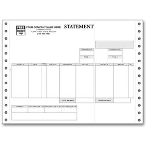 13146 - Short Custom Printed Pin Feed Statements