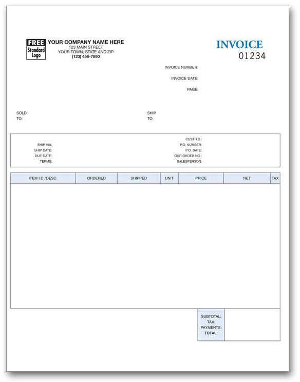 Laser Service Invoices for Peachtree