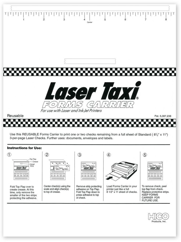  Laser Taxi Sheets