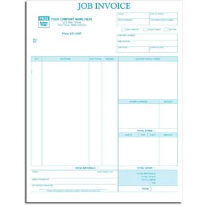 Laser Job Invoices - Professional and Detailed