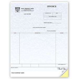 General Laser Invoices - Parchment Color Background