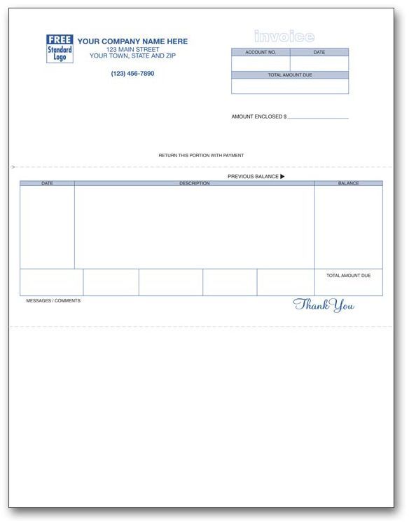 Custom Laser/Inkjet Invoices