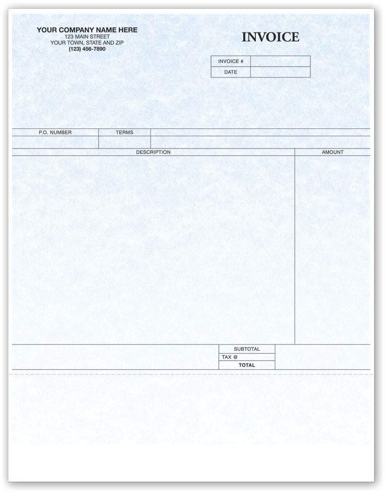 Custom Printed Computer Invoices