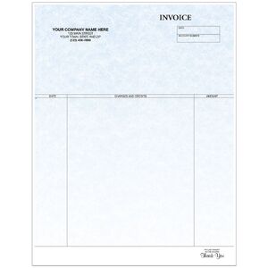 Laser Invoices with 3 Columns and Parchment Background