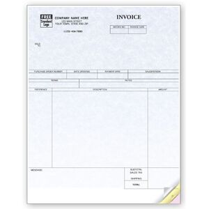 Software Compatible Service Invoices - Parchment Background