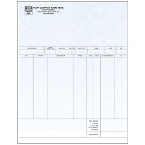 13247G - MYOB Compatible Laser Invoices - Parchment Color Background