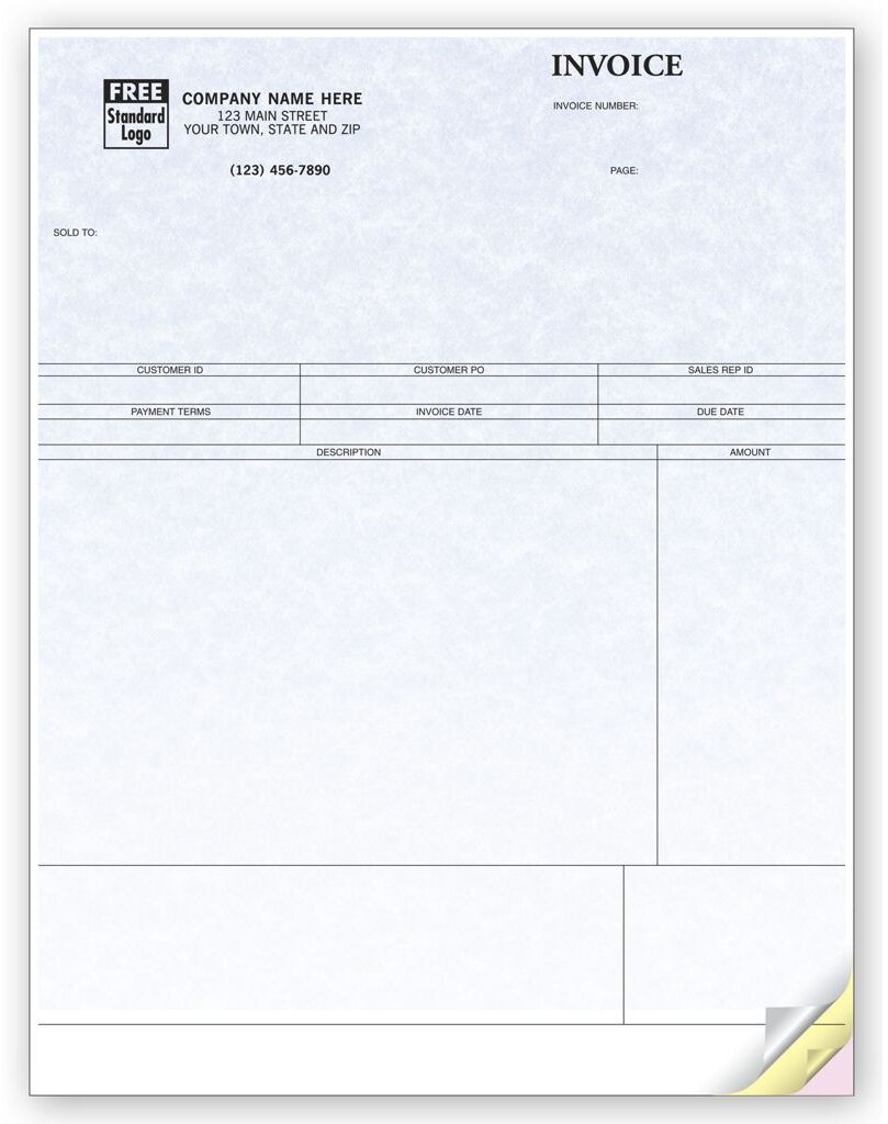 Sage 50 Computer Service Invoices - Parchment Color Background