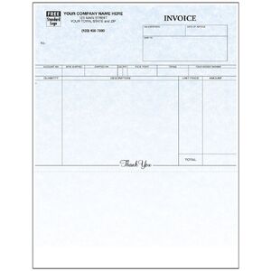 13442G - General Business Invoices - Laser Printer Compatible - Parchment Color Background