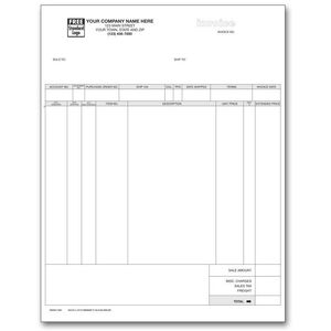 Computer Invoices, White Background, Compatible with Laser Printers