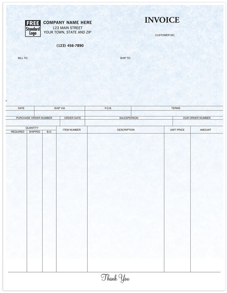 Professional Product Invoices - Parchment Color Background