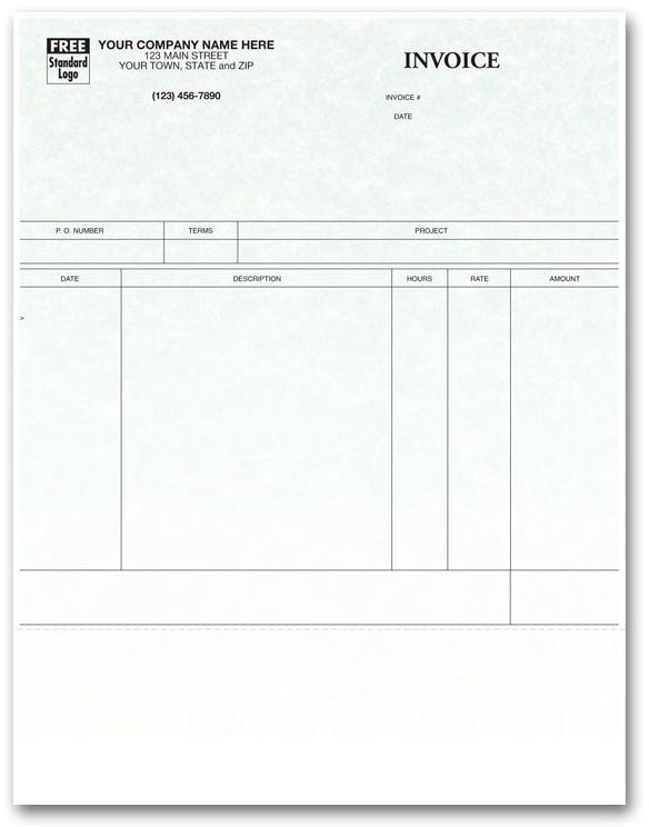 13663G - Laser Service Invoices for ProVenture - Parchment Color Background