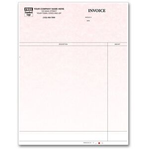 Personalized Laser Professional Invoices - Parchment Color Background