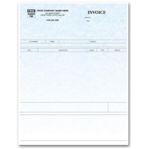 Laser Service Invoices Compatible with Peachtree - Parchment Color Background