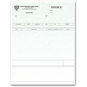 Laser Product Invoices with Parchment Color Background