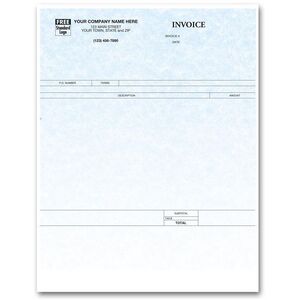 Personalized Simple Laser Invoices