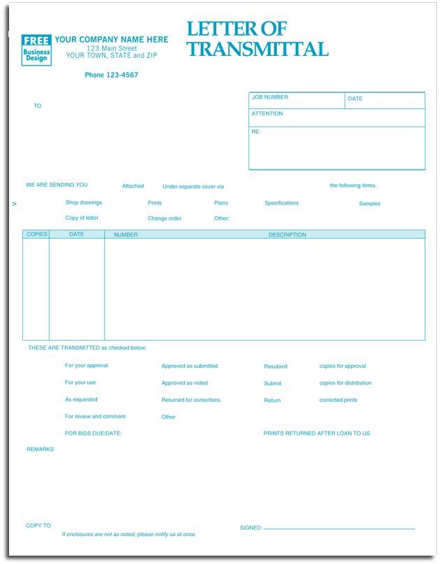 13127 - Laser Letters of Transmittal