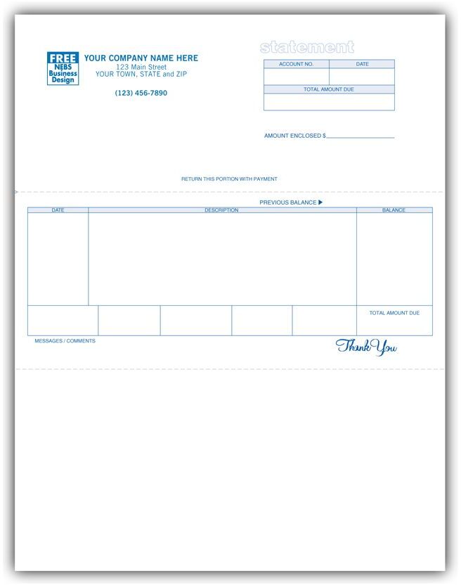 Custom Computer Laser Inkjet Statements