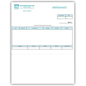  Laser/Inkjet Printer Statement with Stub