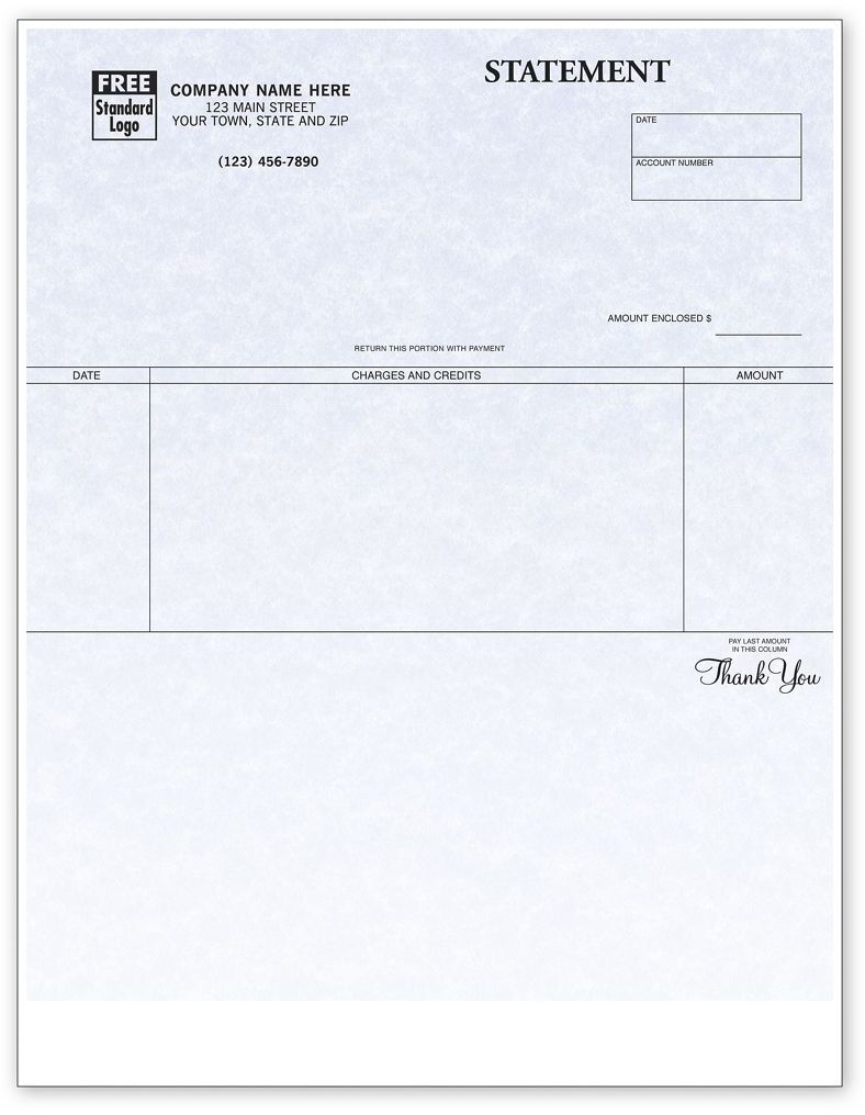 Carbonless Laser Statements