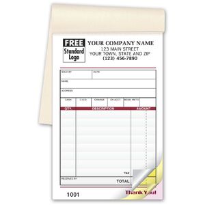 2540 - Carbonless Sales Books, Gray & Burgundy