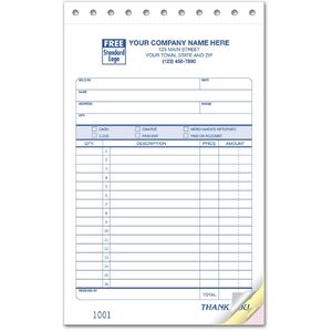 81 - Custom Printed Sales Slips with Payment Terms